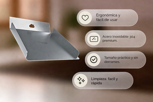 Recogedor De Alimentos En Acero Inoxidable